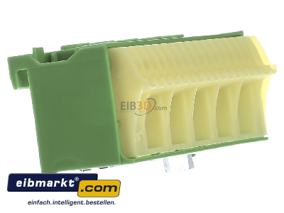 View on the left Hager KN22E Earthing rail for distribution board
