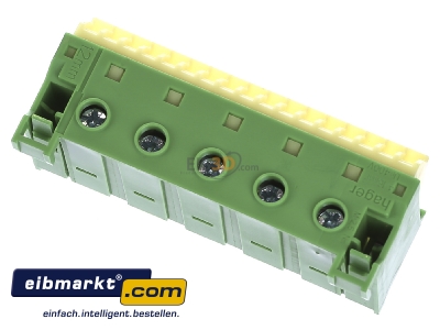 Top rear view Hager KN22E Earthing rail for distribution board
