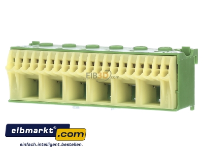 Front view Hager KN26E Earthing rail for distribution board - 

