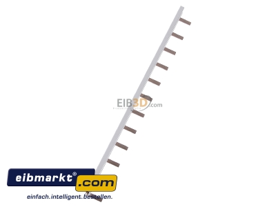 Ansicht oben links Hager KB163A Phasenschiene 1p,10qmm,12mod,Stift 