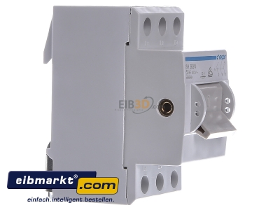 View on the left Hager SH363N Switch for distribution board 63A 
