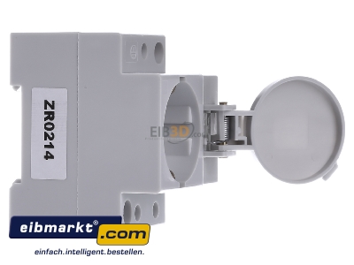 View on the left Hager SN017 Socket outlet for distribution board
