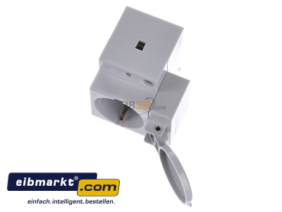 View up front Hager SN017 Socket outlet for distribution board

