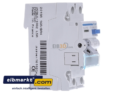 View on the left Hager CCA216D Residual current breaker 2-p 16/0,01A 
