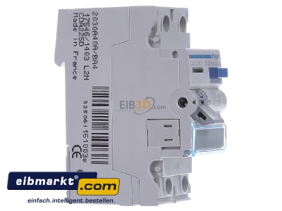 View on the left Hager CDA225D Residual current breaker 2-p 25/0,03A
