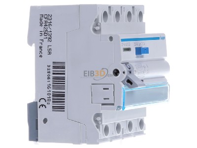 View on the left Hager CFA425D Residual current breaker 4-p 
