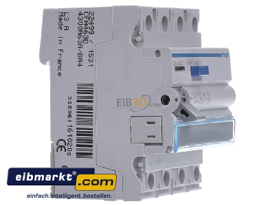View on the left Hager CFA463D Residual current breaker 4-p 63/0,3A
