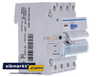 View on the left Hager CGA440D Residual current breaker 4-p 40/0,5A 
