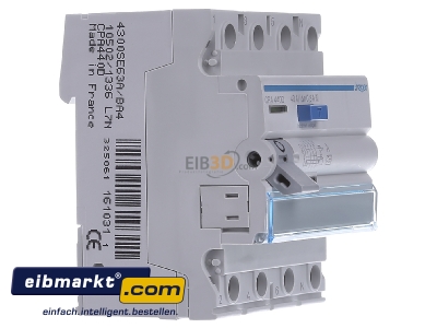 View on the left Hager CPA440D Residual current breaker 4-p 40/0,3A
