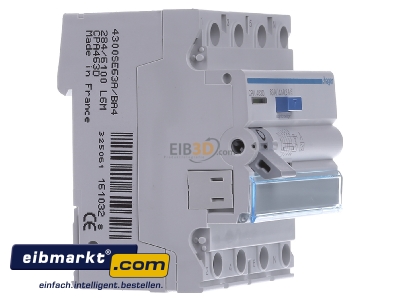 View on the left Hager CPA463D Residual current breaker 4-p 63/0,3A

