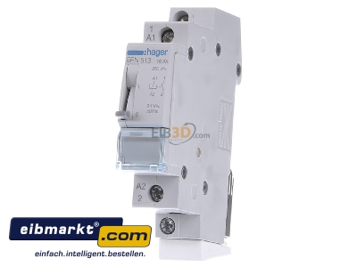 Front view Hager EPN513 Latching relay 24V AC
