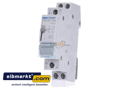 Frontansicht Hager EPN518 Fernschalter 1+1S, 24V,16A 