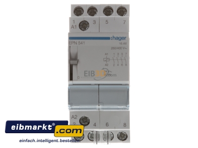 Front view Latching relay 24V AC EPN541 Hager EPN541
