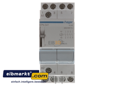 Frontansicht Fernschalter 4S, 24V,16A EPN541 Hager EPN541