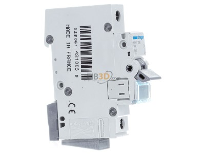 View on the left Hager KDN363A 3-pole phase rail, 10mm for 12 devices, 
