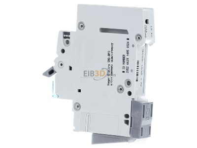 View on the right Hager KDN363A 3-pole phase rail, 10mm for 12 devices, 
