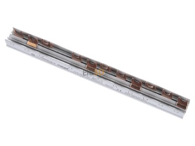 View up front Hager KDN363F 3-pole phase rail + neutral conductor for residual current device, 10mm, 
