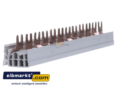 Ansicht rechts Hager KDN463A Phasenschiene 3P+N,10q,12mod,Gabel 