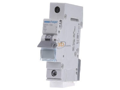 Front view Hager MBN106 Miniature circuit breaker 1-p B6A 
