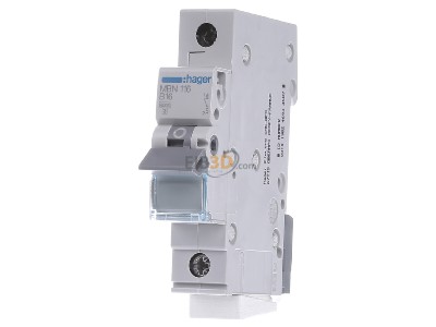 Front view Hager MBN116 Miniature circuit breaker 1-pin B-16A, 
