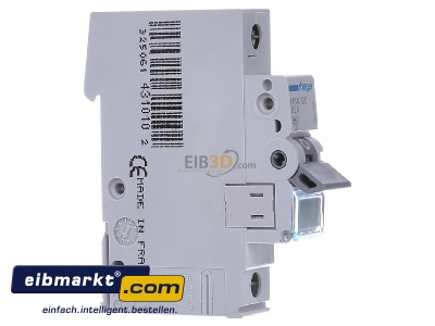 Ansicht links Hager MBN120 Leitungsschutzschalter 1pol. B-20A, 6kA 
