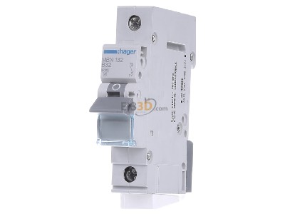 Front view Hager MBN132 Miniature circuit breaker 1-p B32A 

