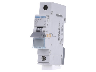 Front view Hager MBN140 Miniature circuit breaker 1-p B40A 
