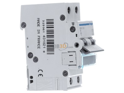 Ansicht links Hager MBN206 Leitungsschutzschalter 2pol. B-6A, 6kA 
