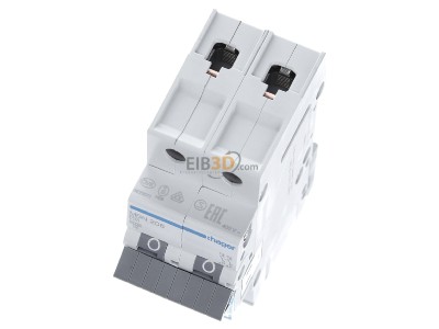 View up front Hager MBN206 Miniature circuit breaker 2-p B6A 
