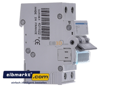 View on the left Hager MBN210 Miniature circuit breaker 2-p B10A
