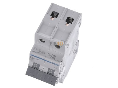 View up front Hager MBN216 Miniature circuit breaker 2-p B16A 
