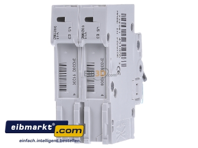 Back view Hager MBN220 Miniature circuit breaker 2-p B20A - 
