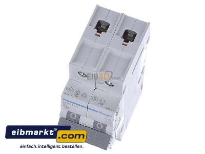 View up front Hager MBN220 Miniature circuit breaker 2-p B20A - 
