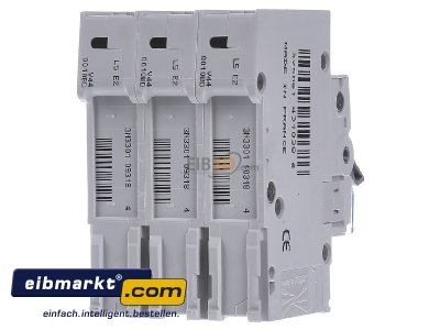 Back view Hager MBN310 Miniature circuit breaker 3-p B10A
