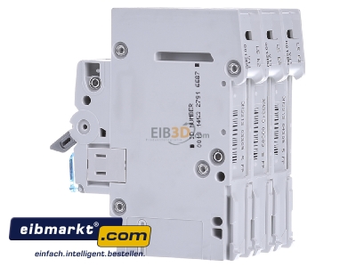 View on the right Hager MBN313 Miniature circuit breaker 3-p B13A 
