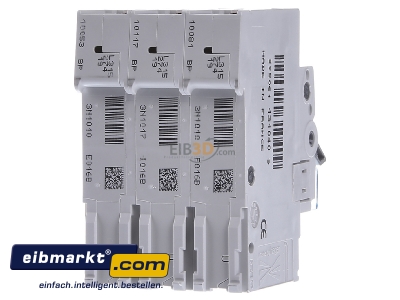 Ansicht hinten Hager MBN316 Leitungsschutzschalter 3pol. B-16A, 6kA 