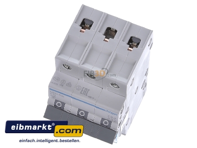 View up front Hager MBN316 Miniature circuit breaker 3-p B16A 
