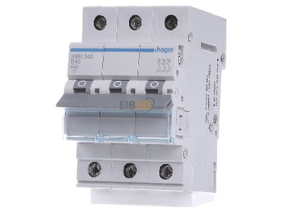 Front view Hager MBN340 Miniature circuit breaker 3-p B40A 
