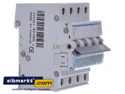 View on the left Hager MBN420 Miniature circuit breaker 4-p B20A
