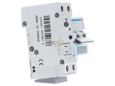 View on the left Hager MBN506 Miniature circuit breaker 2-p B6A 

