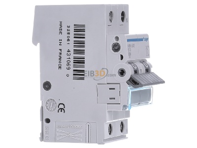 View on the left Hager MBN513 Miniature circuit breaker 2-p B13A 

