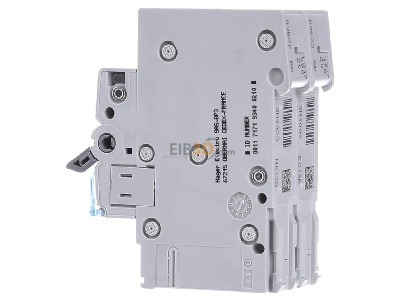 Ansicht rechts Hager MBN513 Leitungsschutzschalter 1p+N, B-13A, 6kA 