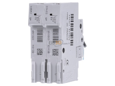 Back view Hager MBN513 Miniature circuit breaker 2-p B13A 
