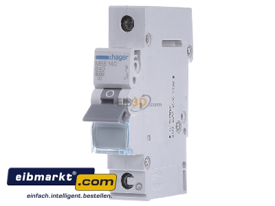 Front view Hager MBS140 Miniature circuit breaker 1-p B40A - 
