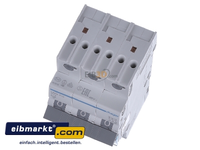 View up front Hager MBS310 Miniature circuit breaker 3-p B10A - 
