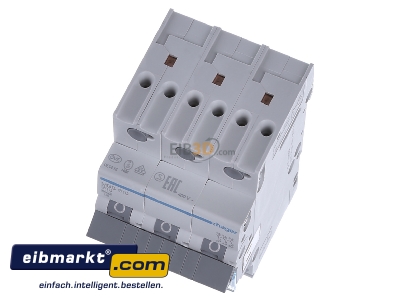 Ansicht oben vorne Hager MBS310 Leitungsschutzschalter 3p. B-10A,6kA,3M QC 