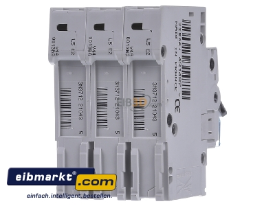 Back view Hager MBS313 Miniature circuit breaker 3-p B13A
