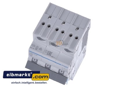 View up front Hager MBS316 Miniature circuit breaker 3-p B16A - 
