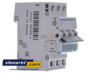 View on the left Hager MBS320 Miniature circuit breaker 3-p B20A
