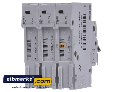 Back view Hager MBS320 Miniature circuit breaker 3-p B20A
